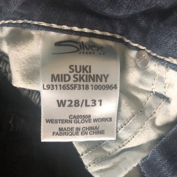 Silver Suki Mid Skinny Jeans - Picture 3 of 4